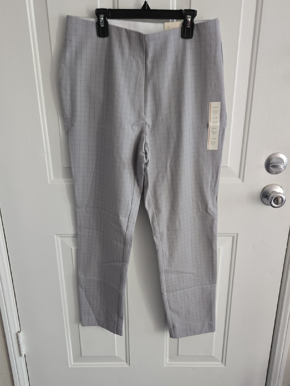a new day Light Gray Plaid Work Trousers